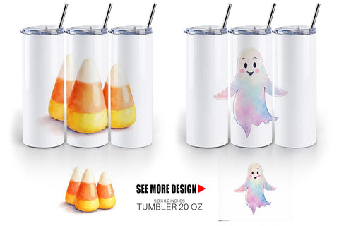 Tumbler Watercolor Pastel Goth Cuties Sublimation artnoy 