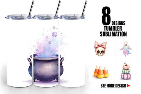 Tumbler Watercolor Pastel Goth Cuties Sublimation artnoy 