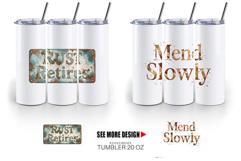 Tumbler Watercolor Patina Weathered Healing Art Sublimation artnoy 