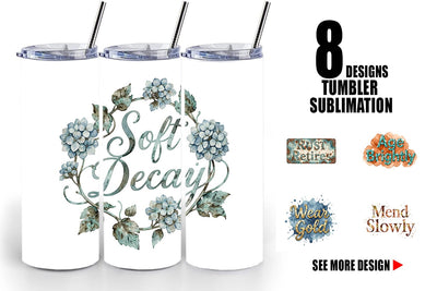 Tumbler Watercolor Patina Weathered Healing Art Sublimation artnoy 