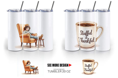 Tumbler Watercolor Post Feast Coma Sublimation artnoy 