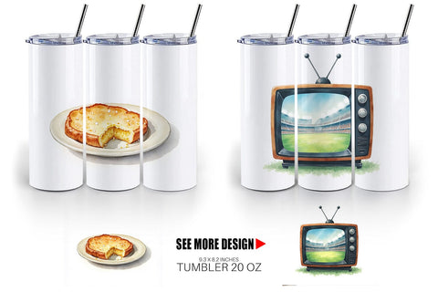 Tumbler Watercolor Post Feast Coma Sublimation artnoy 