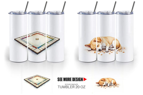 Tumbler Watercolor Post Feast Coma Sublimation artnoy 