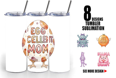 Tumbler Watercolor Quirky Ugly Cute Momster Art Quotes Sublimation artnoy 
