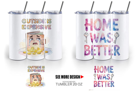Tumbler Watercolor Reluctant Explorer Quotes Sublimation artnoy 