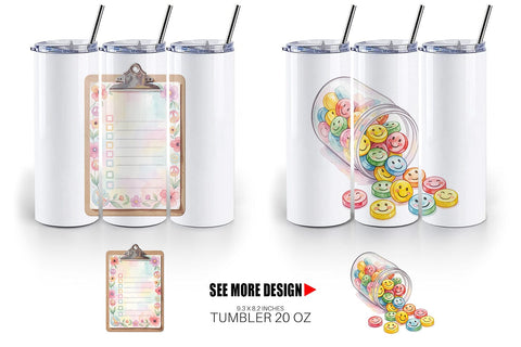 Tumbler Watercolor Retro Groovy Nurse Tools Sublimation artnoy 