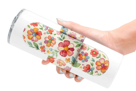 Tumbler Watercolor Retro Groovy Nurse Tools Sublimation artnoy 