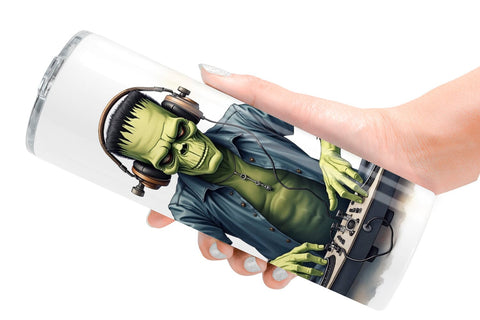 Tumbler Watercolor Retro Halloween Disco Sublimation artnoy 