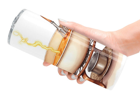 Tumbler Watercolor Retro Thanksgiving Prep Sublimation artnoy 