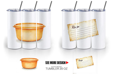 Tumbler Watercolor Retro Thanksgiving Prep Sublimation artnoy 
