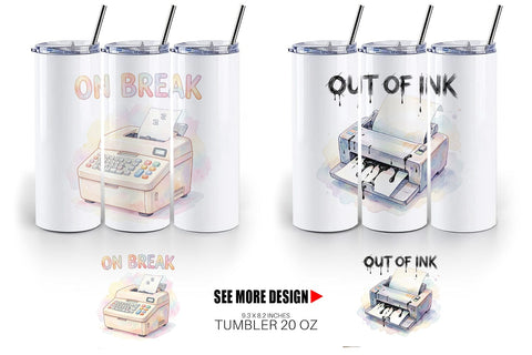 Tumbler Watercolor Sarcastic 90s Office Quotes Sublimation artnoy 