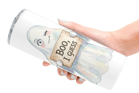 Tumbler Watercolor Sarcastic Autumn Fall Ghost Sublimation artnoy 