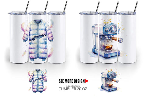 Tumbler Watercolor Sarcastic Glamping Fails Sublimation artnoy 