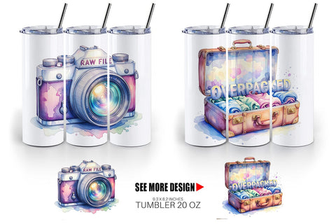 Tumbler Watercolor Sarcastic Wanderlust Quotes Sublimation artnoy 