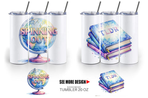 Tumbler Watercolor Sarcastic Wanderlust Quotes Sublimation artnoy 