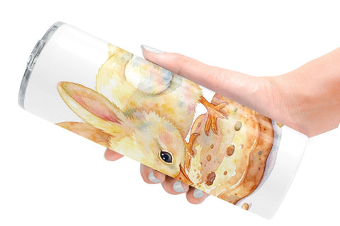 Tumbler Watercolor Sweet Candy Easter Chicks Sublimation artnoy 
