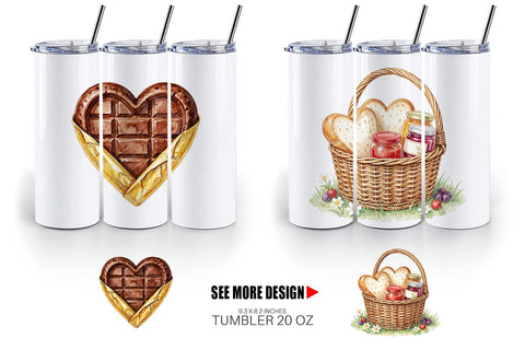 Tumbler Watercolor Sweet Easter Heart Treats Sublimation artnoy 