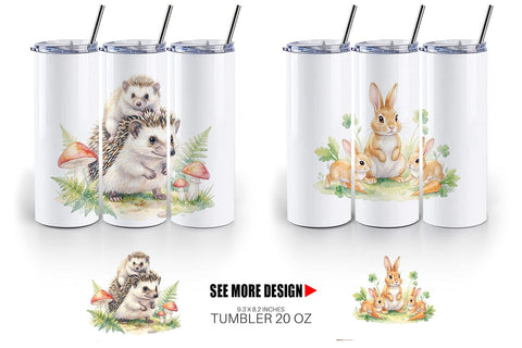 Tumbler Watercolor Sweet Forest Motherhood Sublimation artnoy 