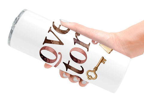 Tumbler Watercolor Sweetheart Quotes Sublimation artnoy 