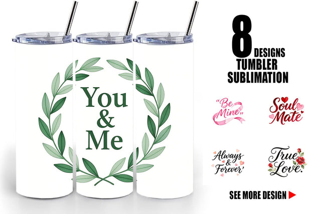 Tumbler Watercolor Sweetheart Quotes Sublimation artnoy 