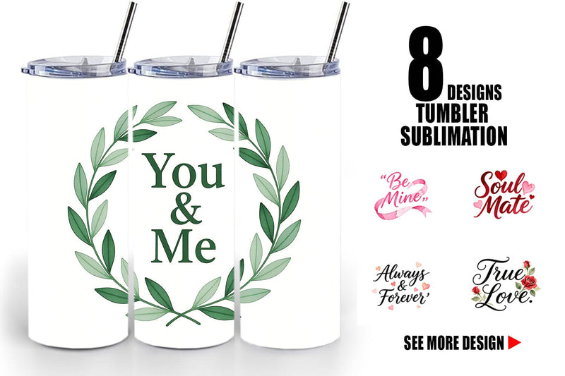Tumbler Watercolor Sweetheart Quotes Sublimation artnoy 