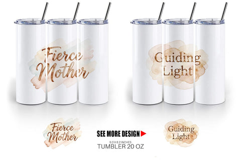 Tumbler Watercolor Terracotta Boho Abstract Mom Quotes Sublimation artnoy 