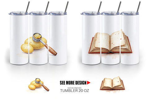 Tumbler Watercolor Thanksgiving Kitchen Chaos Sublimation artnoy 