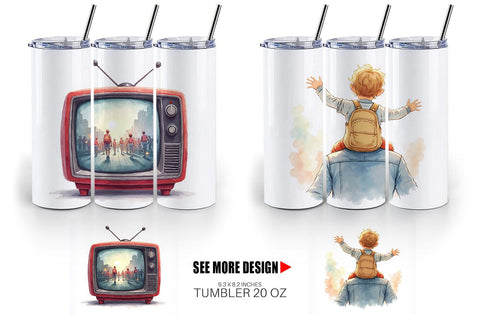 Tumbler Watercolor Thanksgiving Parade Sublimation artnoy 