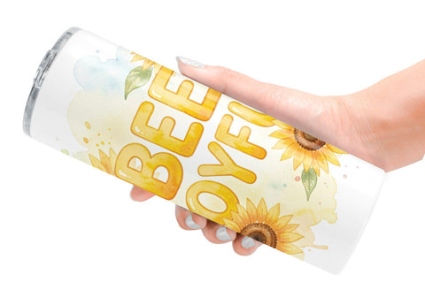 Tumbler Watercolor Tropical Sunshine Bee Quotes Sublimation artnoy 