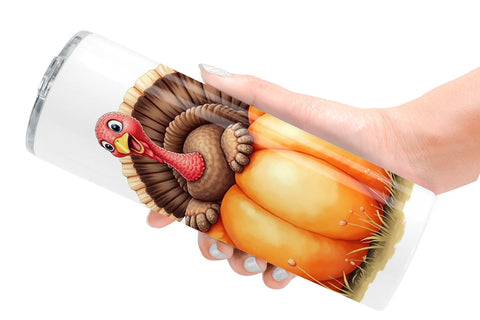 Tumbler Watercolor Turkey Day Off Sublimation artnoy 