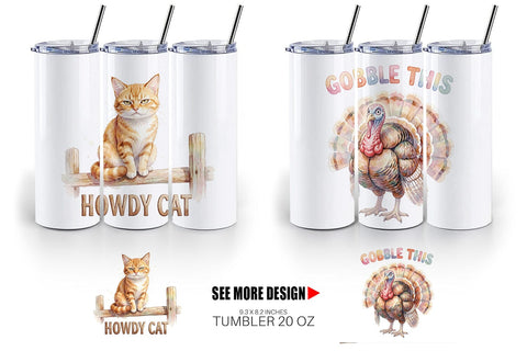 Tumbler Watercolor Wacky Barnyard Animal Quotes Sublimation artnoy 
