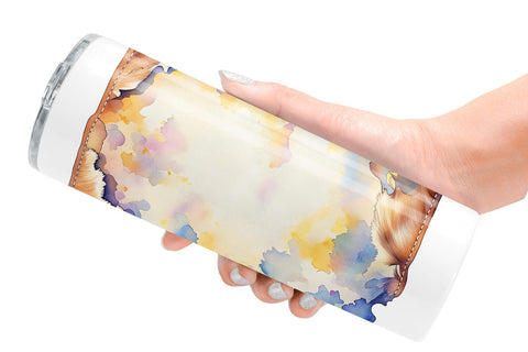 Tumbler Watercolor Western Frame Sublimation artnoy 