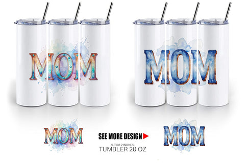 Tumbler Watercolor Western Mom Sublimation artnoy 