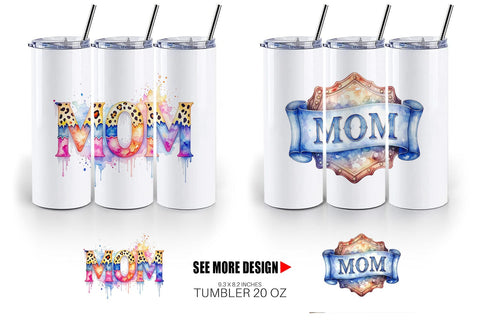 Tumbler Watercolor Western Mom Sublimation artnoy 
