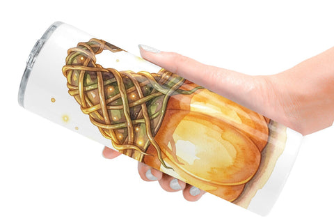 Tumbler Watercolor Whimsical Woodland Witch Hat Sublimation artnoy 