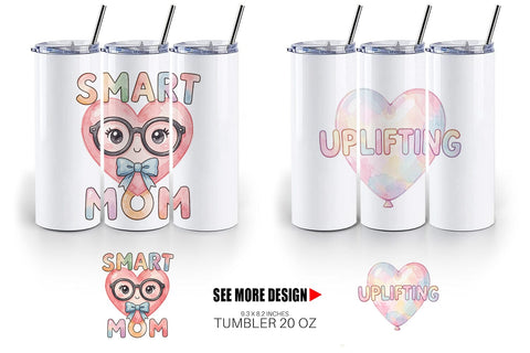 Tumbler Watercolor Wonky Imperfect Heart Art Quotes Sublimation artnoy 