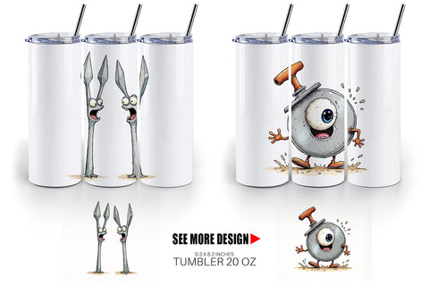 Tumbler Weary Utensils Sublimation artnoy 