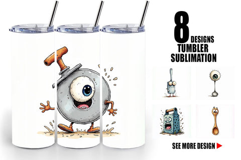 Tumbler Weary Utensils Sublimation artnoy 