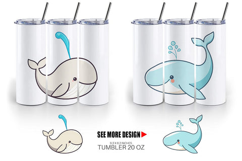 Tumbler Whale Spout Sublimation artnoy 