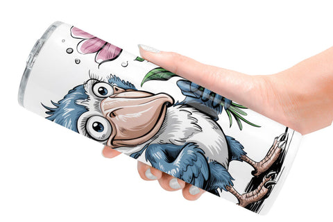 Tumbler Whimsical Animal Bouquet Sublimation artnoy 