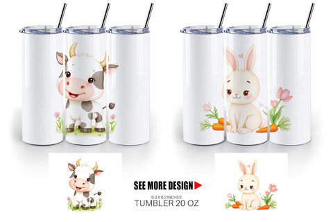 Tumbler Whimsical Animal Parade Sublimation artnoy 