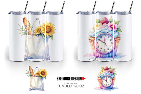 Tumbler Whimsical Apron & Chef Hat Sublimation artnoy 