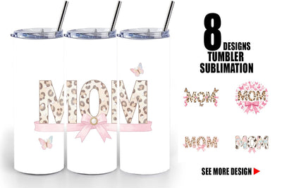 Tumbler Whimsical Boho MOM Butterfly Sublimation artnoy 