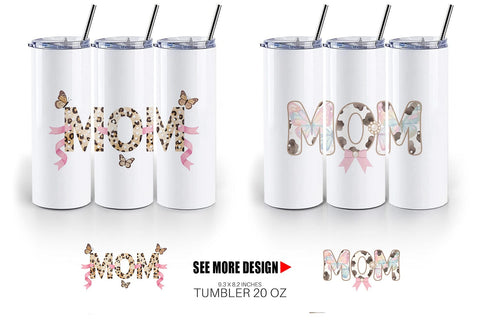 Tumbler Whimsical Boho MOM Butterfly Sublimation artnoy 