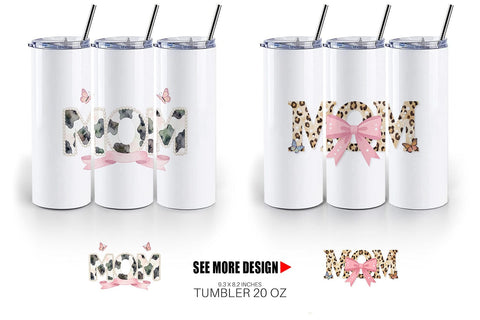 Tumbler Whimsical Boho MOM Butterfly Sublimation artnoy 