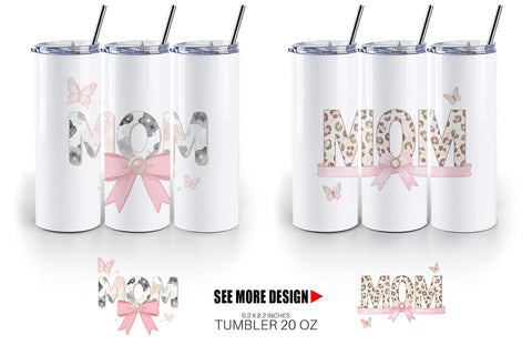Tumbler Whimsical Boho MOM Butterfly Sublimation artnoy 