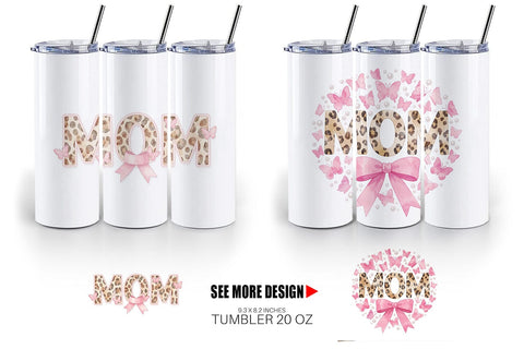 Tumbler Whimsical Boho MOM Butterfly Sublimation artnoy 