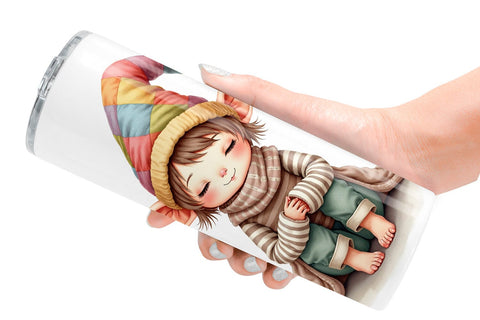 Tumbler Whimsical Christmas Elves Sublimation artnoy 