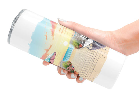 Tumbler Whimsical Coastal Escape Sublimation artnoy 