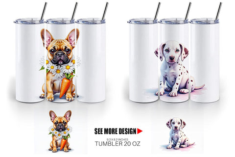 Tumbler Whimsical Easter Pets Sublimation artnoy 